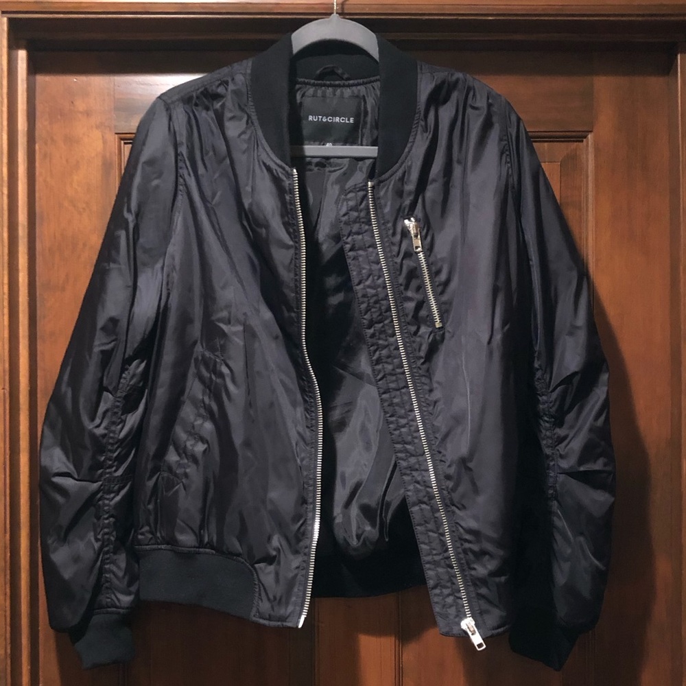 Black bomber jacket